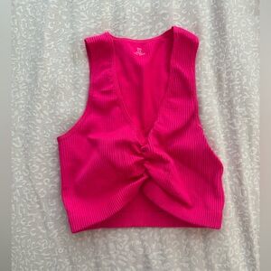 Aerie Vibrant Pink Women's Knotted Tank Top